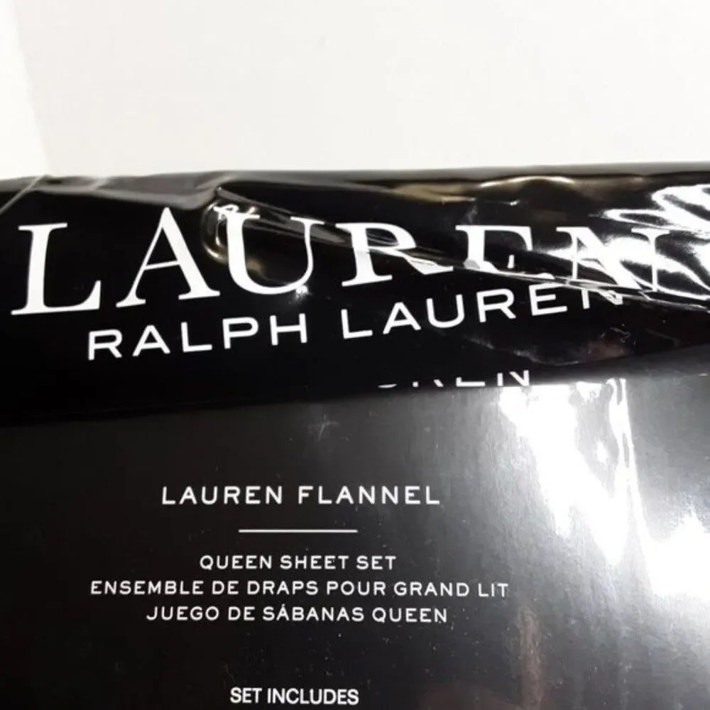 Ralph Lauren - Lauren Flannel Queen Sheet Set (4pcs)
